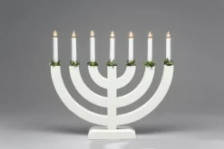 New Konstsmide Adventsstake 7 armet - Hvit