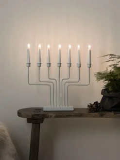 Outlet Konstsmide Adventsstake 7 armet - Hvit