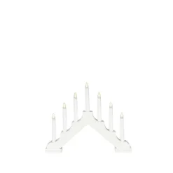 Clearance Konstsmide Adventsstake 7 lys på batteri - Hvit