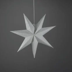 New Konstsmide Adventstjerne 60 cm med broderi Hvit