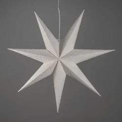 Hot Konstsmide Adventstjerne 80 cm med broderi Hvit