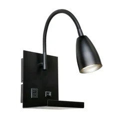 Sale Ms - belysning Ajax vegglampe med USB A og C - Svart