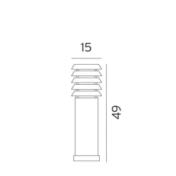 Clearance Norlys Alta pullert - 49cm Behandlet
