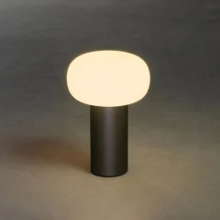 Online Konstsmide Antibes oppladbar bordlampe 2700/3000/4000K og RGB IP54 Dimbar - grå Antrasitt