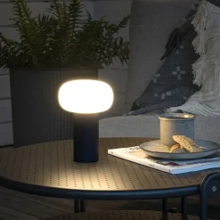 Online Konstsmide Antibes oppladbar bordlampe 2700/3000/4000K og RGB IP54 Dimbar - grå Antrasitt