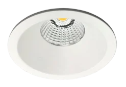 Sale NorDesign Aria D90 lavtbyggende downlight 7W 2700K IP44 m/flicker free driver dimbar - Hvit