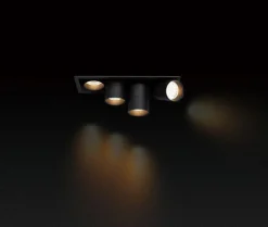 Online NorDesign Aria mini flex K2 downlight justerbar 2x5W 2700K RA90 Dimbar - Svart