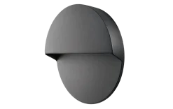 Outlet Sg Armaturen As Arlon round vegglampe utendørs 10W 2700 Kelvin IK10 IP65 - Dimbar Svart