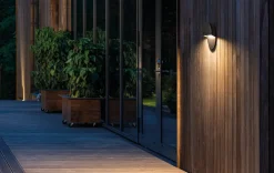 Discount Sg Armaturen As Arlon round vegglampe utendørs 10W 3000 Kelvin IK10 IP65 - Dimbar Svart
