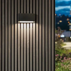 Best Sg Armaturen As Arlon vegglampe utendørs 10W 3000 Kelvin IK10 IP65 - Dimbar Svart