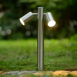Best Lucide Arne pullert utendørs 2 arm IP44 GU10 50 cm - Satin Krom