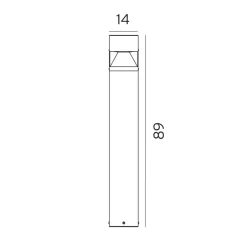 Sale Norlys Arvika 891 pullert 12,7W LED 89 cm Galvanisert