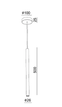 Hot Antidark Asta takpendel 2,6 cm 6,9W 2700 Kelvin - Dimbar
