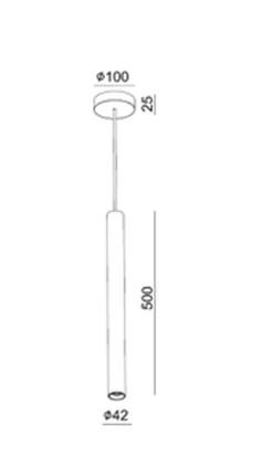 Hot Antidark Asta takpendel 4 cm 8,3W 2700 Kelvin - Dimbar
