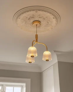 Outlet Nuura Asteea 3 takpendel 8W 2700 Kelvin - Dimbar Messing / Klar
