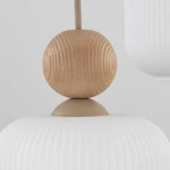 Outlet TK Lighting Ballo takpendel 3-lys Hvit / Trefarget