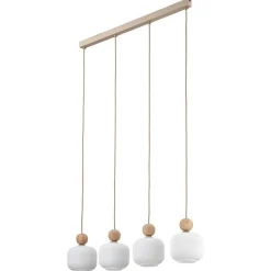 Online TK Lighting Ballo takpendel 4-lys Hvit / Trefarget