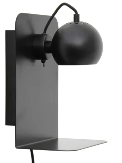 Hot Frandsen Ball vegglampe m/USB Svart