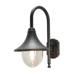 Discount Konstsmide Bari vegglampe ned - Svart
