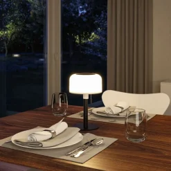 Sale Paulmann Bartja bordlampe oppladbar via USB eller solcelle 2700 Kelvin IP44
