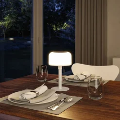 Sale Paulmann Bartja bordlampe oppladbar via USB eller solcelle 2700 Kelvin IP44