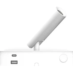 Sale Aneta Lighting Bedside vegglampe 3W 2700 Kelvin med trådløs hurtig lader og USB A og C