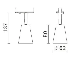 Best NorDesign Bocca spotskinne 4 spotter 2 meter - Pure White Hvit
