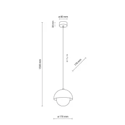 Best TK Lighting Bono takpendel 17 cm Gul