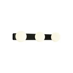 Discount Nowodvorski Brazos trippel vegglampe IP44 - Opal/Sort Hvit / Opal