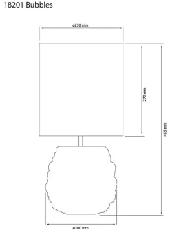 Clearance Aneta Lighting Bubbles bordlampe Svart