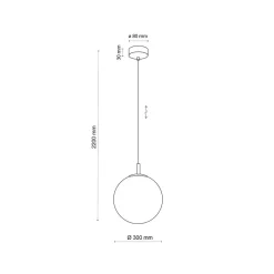 New TK Lighting Cadix takpendel 30 cm Klar / Gullfarget