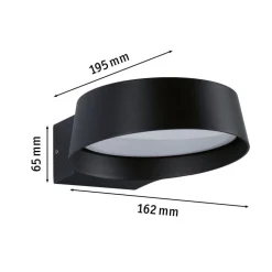 Sale Paulmann Capea Grand vegglampe utendørs IP44 11,5W 3000 Kelvin Antrasitt