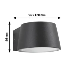 Discount Paulmann Capea vegglampe utendørs IP44 6W 2200 Kelvin Antrasitt