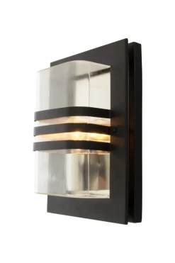 Hot Aneta Lighting Capo vegglampe utendørs IP44 E27 - Svart/Klart glass Svart / Klar