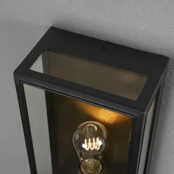 Konstsmide Carpi vegglampe utendørs H40 cm IP44 - Svart/Messing Svart / Messing