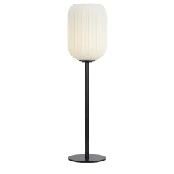 Online Marksløjd Cava bordlampe - Opalhvit/Svart - Svart / Opal