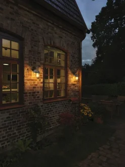 Outlet Konstsmide Cerignola vegglampe IP44 - stål Galvanisert