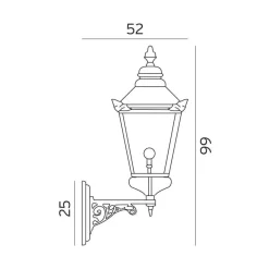 Norlys Chelsea vegglampe 955 Kobber