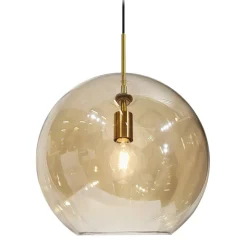 Best Design by Grönlund Chester takpendel 35 cm - Messing/Amberfarget glass Messing / Amber