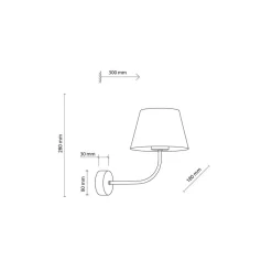 Best TK Lighting Chicago vegglampe Lin
