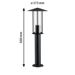 New Paulmann Classic pullert utendørs IP44 4,3W 2200 Kelvin 50 cm Svart