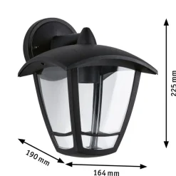 Best Paulmann Classic vegglampe ned utendørs IP44 Svart