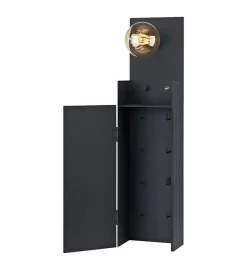 Outlet Marksløjd Combo vegglampe/nøkkelskap - - Svart