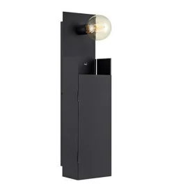Outlet Marksløjd Combo vegglampe/nøkkelskap - - Svart
