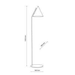 Clearance TK Lighting Cono gulvlampe Svart