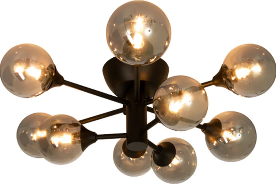 Hot Aneta Lighting Cosmos taklampe - Svart/røykfarget Svart / Røyk