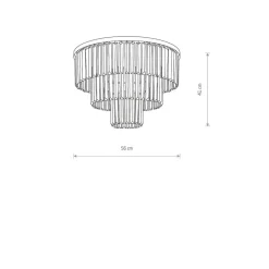Nowodvorski Cristal taklampe M - Svart