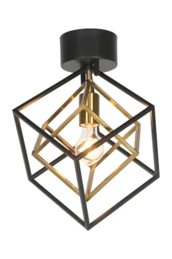 New Aneta Lighting Cubes taklampe - Svart/messing Svart / Messing