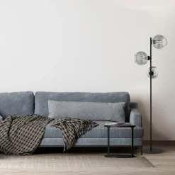 Sale TK Lighting Cubus gulvlampe 3-lys Røykfarget