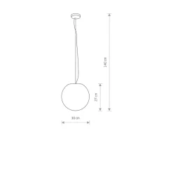 Sale Nowodvorski Cumulus S takpendel 30 cm utendørs IP65 E27 - Hvit
